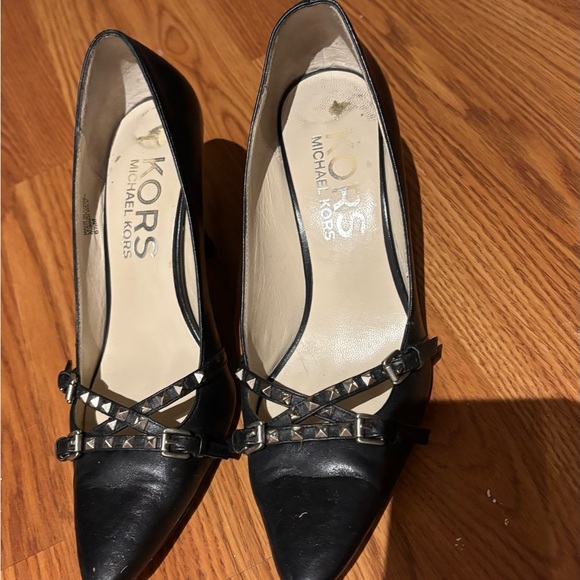 Michael Kors Black Studded Heels - Picture 1 of 3